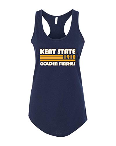 Kent State University Golden Flashes Retro Ladies' Tank Top (Midnight Navy, Small) - Kent State Golden Flashes Apparel