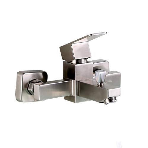 Robinet de douche carré anti-corrosion en acier 304 à trois voies pour fuite de baignoire LWX