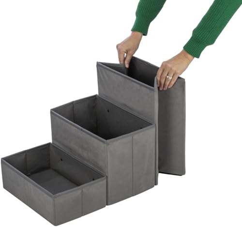 Trixie Höhle Harvey mit Treppe, 154 × 60 × 60 cm, grau/weiß-schwarz