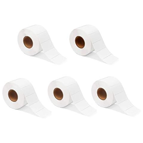 CHSG 5 Rolls Thermal Labels Blank White (30mm X 20mm), 1000 Labels Per Rolls, for Direct Thermal, Commonly Found in Medicine, Food, Clothing, Hardware, Supermarket, Logistics, Bar Code Printing Cover