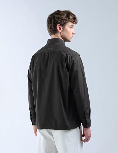Image of Flying Machine Men's Regular Fit Shirt | Solid | Long Sleeves | Shirt for Man