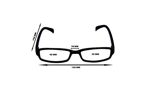 Image of Zero Power Blue Cut Computer Glasses | Anti Glare, Lightweight & Blocks Harmful Rays | UV Protection Specs | Men & Women | Medium or Small Face Rectangular Frame
