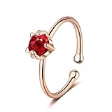 canaris noir rouge intensif Matériel: Argent 925 + zircon ; Bijoux de Bague ne contiennent pas de substances nocives comme nickel, plomb et cadmium, qui n'est pas nocif pour votre santé. Rester résistant et ne seront pas facilement changer de couleur.