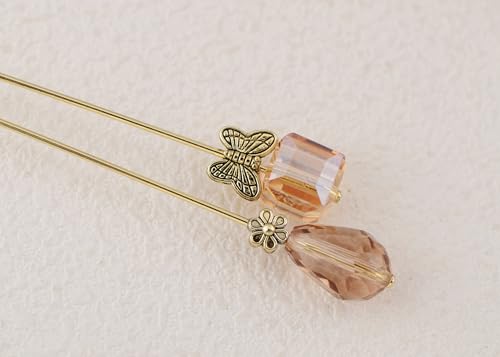 Image of Alilang 3Pcs Vintage Style Hat Lapel Brooch Pins with Flexible Bendable Design for Secure Fit on Hats, Scarves, and Suits