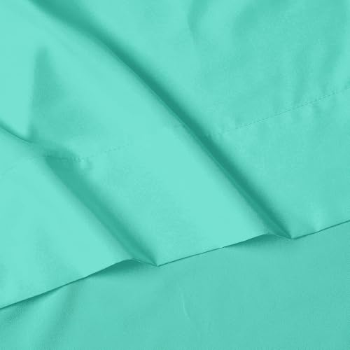 Image of Elegant Comfort Luxury 1500 Premium Hotel Quality Microfiber 4-Piece Sheet Set - Wrinkle Resistant, All Around Elastic Fitted Sheet, Deep Pocket up to 16 inch, King, Paradise Teal