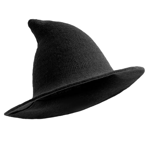 Jastore Halloween Witch Hat for Kids Girl Boy Wide Brim Foldable Halloween Hats for Party Cosplay Costume Accessory2