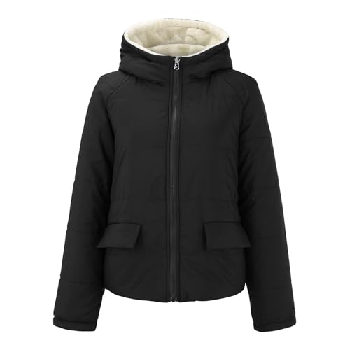 Chaqueta acolchada impermeable y abrigo largo de invierno para mujer con forro polar 5