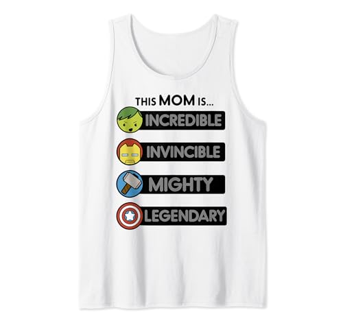 Débardeur Marvel This Mom Is Kawaii Symbols Top sans manches femme imprimé pop culture