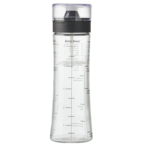Betty Bossi Dressing-Shaker, Glas, 500 ml mit Deckelaufsatz und Dosierring Messbecher für Salatsaucen und Dressings mit Dosierhilfe Küchenhelfer Shaker