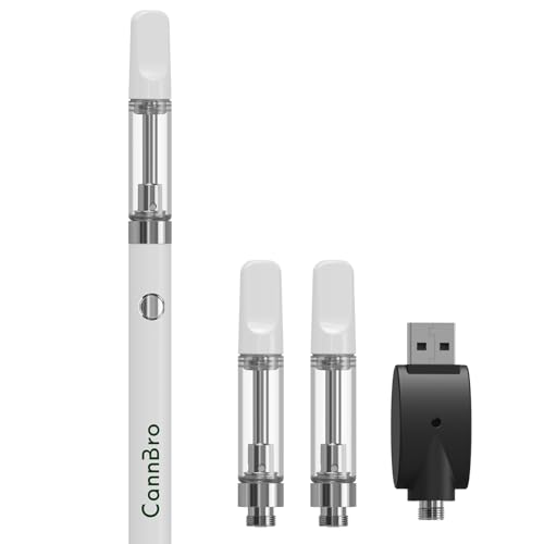 CannBro 510 Starter Kit – Komplettset für CBD Öle – inkl. 510 Akku & 2× 1,0 ml Kartuschen | USB | Knopfbedienung| Weiß CannBro 510 Starter Kit – Komplettset für CBD Öle – inkl. 510 Akku & 2× 1,0 ml Kartuschen | USB | Knopfbedienung| Weiß