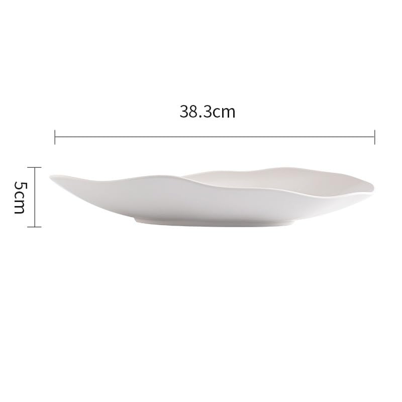 Estilo Campestre platear de Pescado cerámica Fruta for el hogar Simple Ovalado Cena(B,XL)