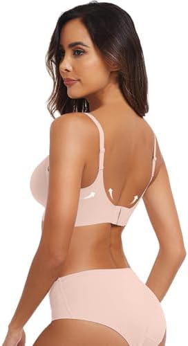 OEAK Womens Wireless Bras Push Up Support Full Coverage Bralettes No Underwire Bra Comfortable Everyday Seamless Tshirt Bras