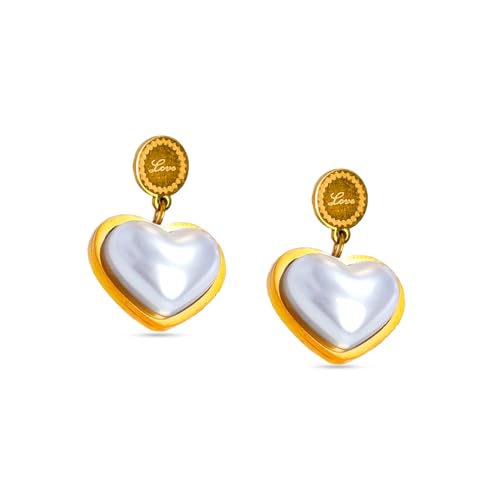 Image of Rubans Demi Fine Stainless Steel Drop Earrings Daily Gift for Women & Girls