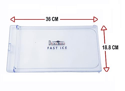 Glossy Crystal Clear Double Layer Freezer Door Ice Cooling Whirlpool Direct Cool Single Door Refrigerator/Refrigerator (Round Rock) Match Size and Shape (Size 14x7.4in) (1 Pack)