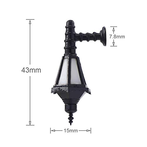 Evemodel 5Stk. LED Wandlampen Wandleuchte Modellbau Spur G 1:25 Modelleisenbahn Laterne LBD01-5-EU – Bild 3