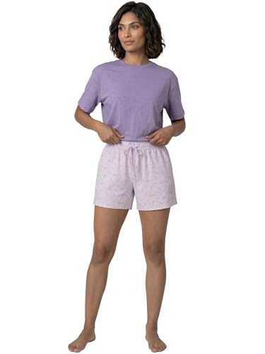 Image of Enamor Drawstring Mid Thigh Length Mid Rise Basic Shorts - Relaxed Fit, Super Soft Cotton - E062