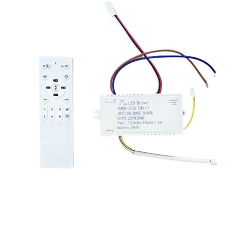 Moliuoly Ventilador oscilante de 6 etapas DC con mando a distancia y función de atenuación continua, A