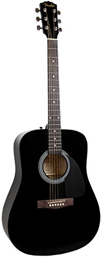 Fender FA-115 Dreadnought Acoustic Guitar - Black Bundle with Gig Bag, Tuner, Strings, Strap, Picks, and Fender Play Online Lessons - Image 4