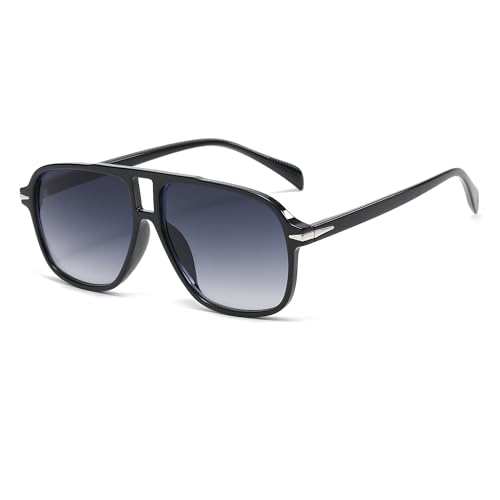 Goditi Il Sole: Questi occhiali da sole da pilota vintage sono adatti come accessorio di alta moda e da indossare tutti i giorni tutto l'anno. Montatura quadrata semplice ma elegante con molti colori alla moda, queste occhiali vintage sono adatte a qualsiasi età e forma del viso. Scegli il tuo colore preferito per i tuoi outfit quando esci per fare shopping, feste, scattare foto, viaggiare, andare in spiaggia, guidare, ecc.