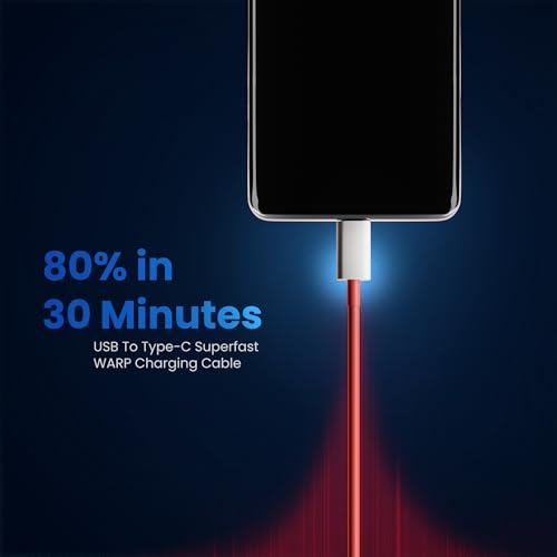 Image of Basesailor USB to Type-C 80W Super Fast Charging Cable Warp /Dash Charger Cord Compatible with OnePlus 13, 12, 11, 10 Series, Nord, CE2 Lite, CE3 & CE3 Lite