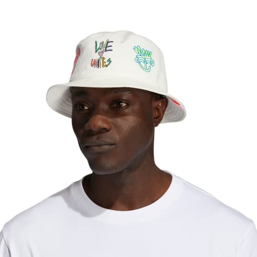Adidas Originals Love Unites Bucket Hat, Off White/Pride, One Size #TOP3