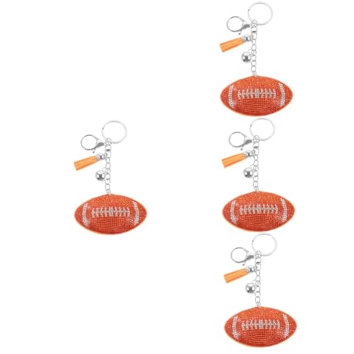 Porte-clés forme de rugby TOYANDONA en lot de 4 pièces pour fans et souvenirs