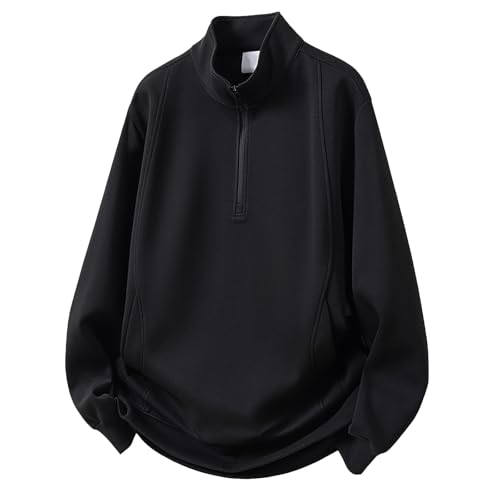 Pull à fermeture éclair 1/4 homme col montant fini les pulls lourds inconfortables