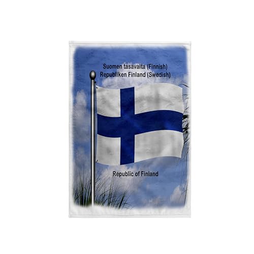 3dRose Finland Flag Hand Towel 15x22