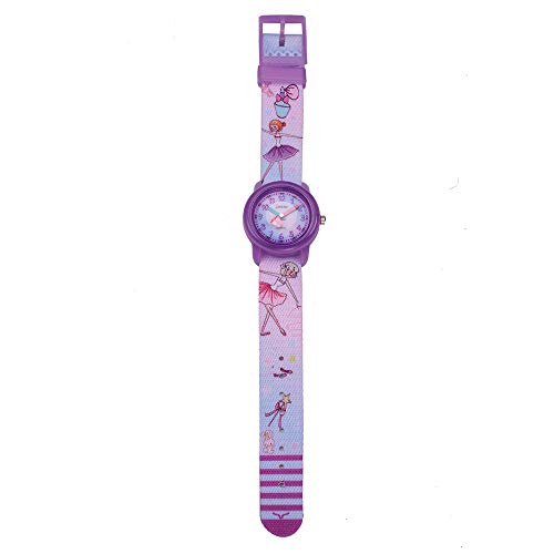 Toddler Girls Kids Children Watch,3D Cute Cartoon Breathable Fabric Band Japanese-Quartz Wristwatches Time Teacher Gifts Watches for Kids Girls Toddlers (Dancing Girl)4