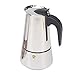 Caffettiera Inox - Moka per Induzione Capacità da 2 a 12 Tazze - Caffettiera Espresso con Filtro Removibile e Manico Ergonomico Antiscottatura (9 Tazze)