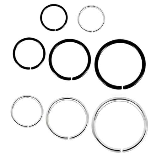 JEXOWIQ 8 pcs Aro de Nariz de Acero Inoxidable,Piercing Nariz Anillos 18G 1.0mm 6/8/10/12mm Acero inoxidable Ear Tragus Helix Lip False Piercing, para Piercing de Cuerpo