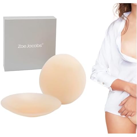 Zoe Jacobs Silicone Nipple Covers Reusable Waterproof Nude Nipple Pasties Hypoallergenic Adhesive No Show Nipple Shield Cover