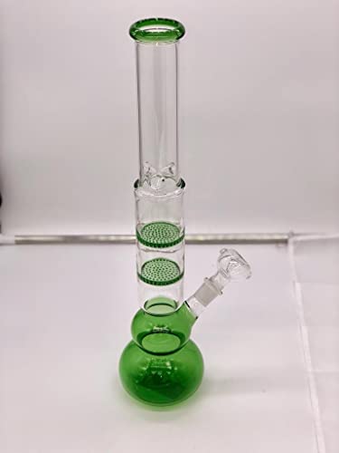 Smokers Choice Double Percolator Bong Hookah/Shisha Wasserpfeifen Glasbong (Grün)