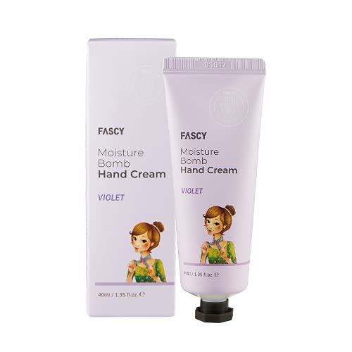 FASCY Scented Moisturizing Hand Cream Violet, Anti-Wrinkle Hand Cream Travel Size Moisturizing Lotion, Healing Hand Cream Lotion for Cracked Hands & Dry Skin - Hand Moisturizing Lotion | 1.4floz