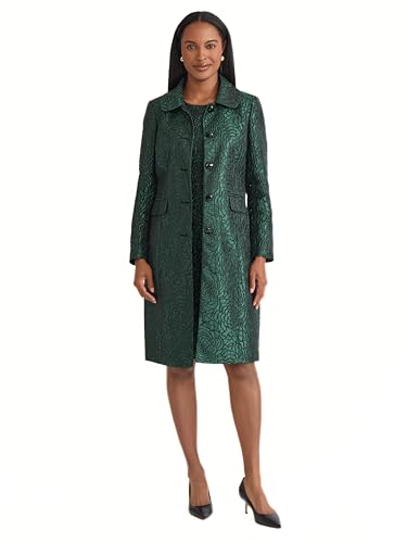 Kasper Women's Button-Front Jacquard Topper