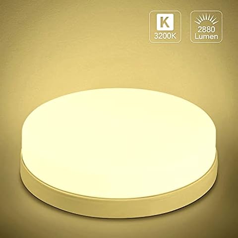 LED Ceiling Light,36W Bathroom Light,3200K Surface Mounted Round Downlight Ceiling Light,2280Lumen Warm White Circular Plate Lamp for Living Room, Study, Kitchen, Bathroom,Bedroom, Hotel, Office Cover