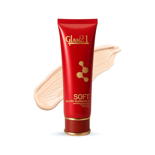 Image of Glam21 Blendable Tube Foundation | Hides Skin Imperfections, Dark Spots, Fine lines | Lightweight | Suitable for All | 6 Shades Match Indian Skin Tones | 70gm | 01-Light Natural