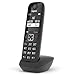 Gigaset AS690HX Telefono Portatile Aggiuntivo con Vivavoce Alta Qualità, Tastiera Illuminata e Ampio Display, Black List, Lista Chiamate Fatte, Ricevute e Perse, Nero [Versione Italiana] immagine