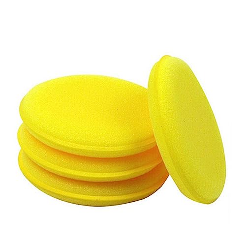 GETAJGHSD 12-Pack Round Car Sponges 10x10cm Waxing Polish Applicators for Car Cleaning Detailing Valeting