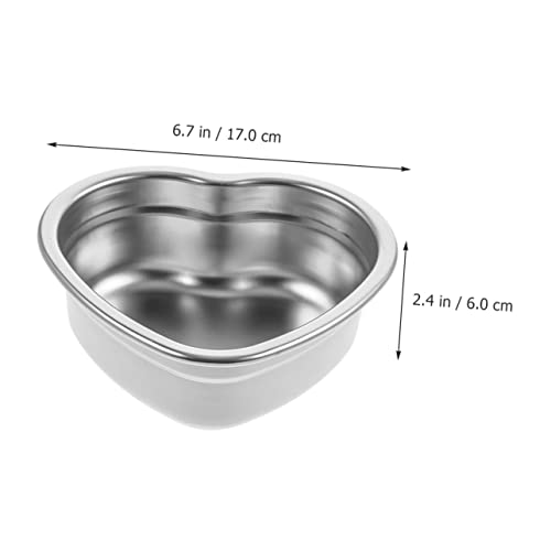 Plats à collation en acier inoxydable en cœur Healvian (lot de 3) - 5