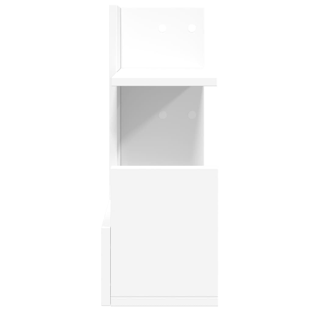 Organizer da scrivania bianco in legno 49 x 20 x 52,5 cm, organizer per raccoglitori, cucitrici, cartelle, registri, documenti, ufficio postazione di lavoro, portata 20 kg