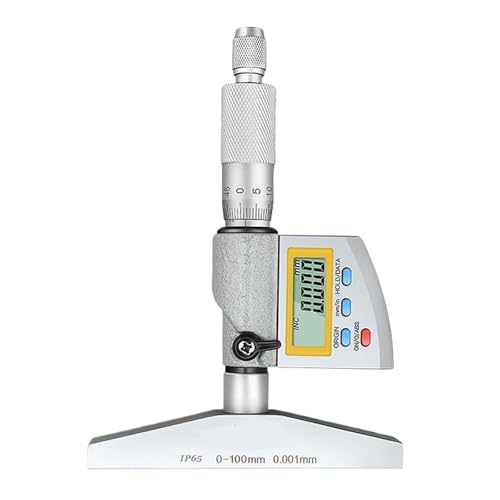 Micrómetro de profundidad digital de 0 a 100 mm nivel IP65 de electrónico for maquinistas de 0 001