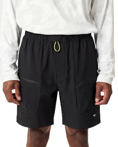 maamgic Men's Hiking Cargo Shorts 9 Inch Lightweight Water Resistant Quick Dry Outdoor Shorts with Zipper Pockets for Men Black