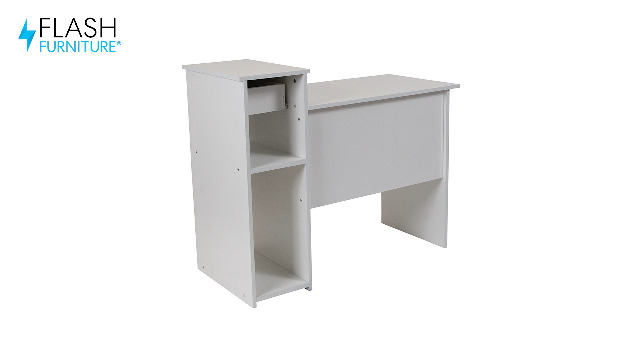 Flash Furniture 2792-WH ノートパソコンデスク ホワイト Amazon.com: Flash Furniture Highland Park White Computer