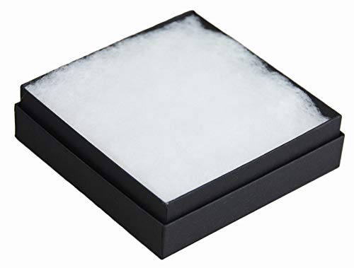 Jpb Matte Black Cotton Filled Jewelry Box #33 (Case Of 100) 3.5 Inches X 3.5 Inches #TOP1