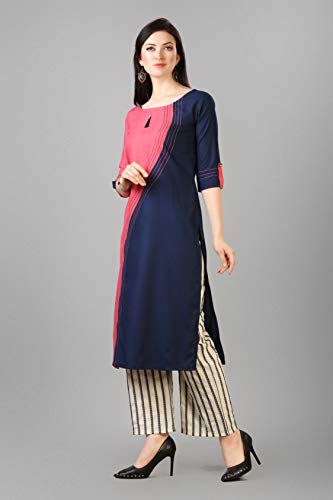 Image of EthnicJunction Women's Cotton Rayon Regular Kurta