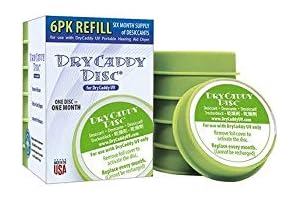 DryCaddy UV Disc - 6 Pack | Replacement Desiccant Refill Discs for...