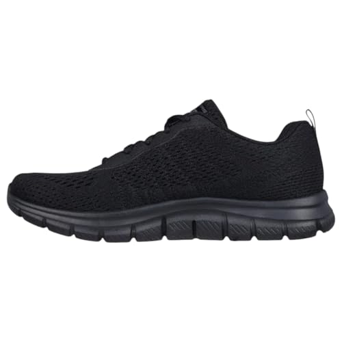Skechers Skechers Women's New Staple Track Black Low Top Sneaker Shoes 6.5