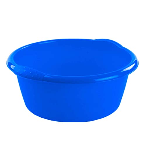AC - Barreño Redondo - Capacidad de 6 litros - Fabricado en Polipropileno - Apto Uso Alimentario - para Lavabo, Fregadero y Bañera - Color Azul