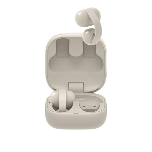 Image of Sony LinkBuds Clip Open-Ear Truly Wireless Earbuds, Comfortable & Secure Fit, Lightweight Clip-On Design, Touch Controls, Ambient Sound Awareness, Water Resistant, Up to 37 Hrs of Playback, Greige | Comfortable & Secure Fit, Lightweight, Touch Controls, Ambient Sound Awareness, IPX4 Water Resistant, Up to 37 Hrs of Battery